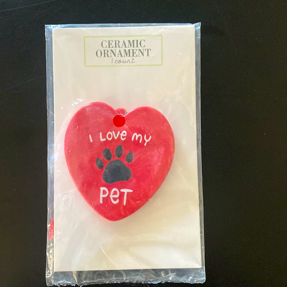 NEW in sealed package Ornament - I Love My Pet